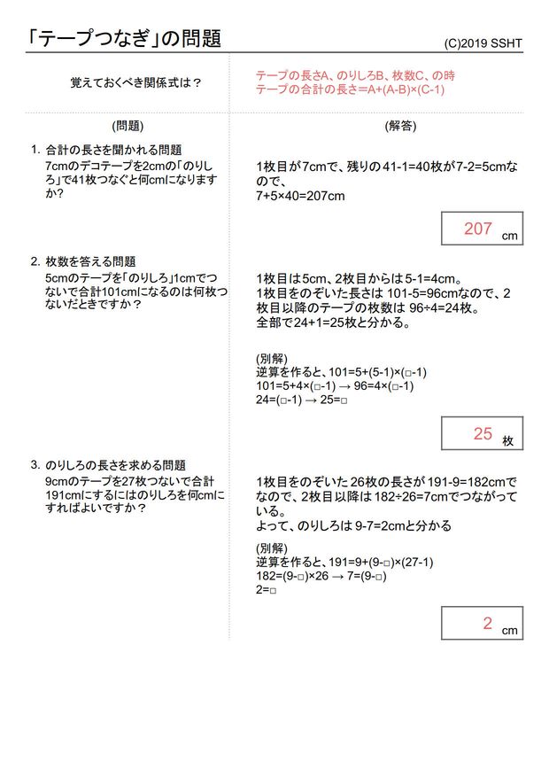プリント31枚 植木算とは 基礎から応用まで全部まとめま そうちゃ式 受験算数 新1号館 数論 特殊算