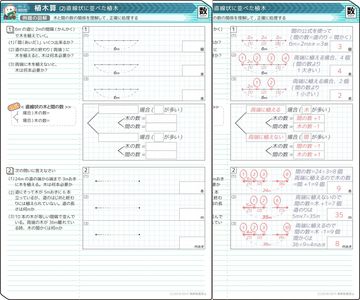 プリント31枚 分かりやすい植木算の問題の解き方 基礎 応用中学受験まで そうちゃ式 受験算数 新1号館 数論 特殊算